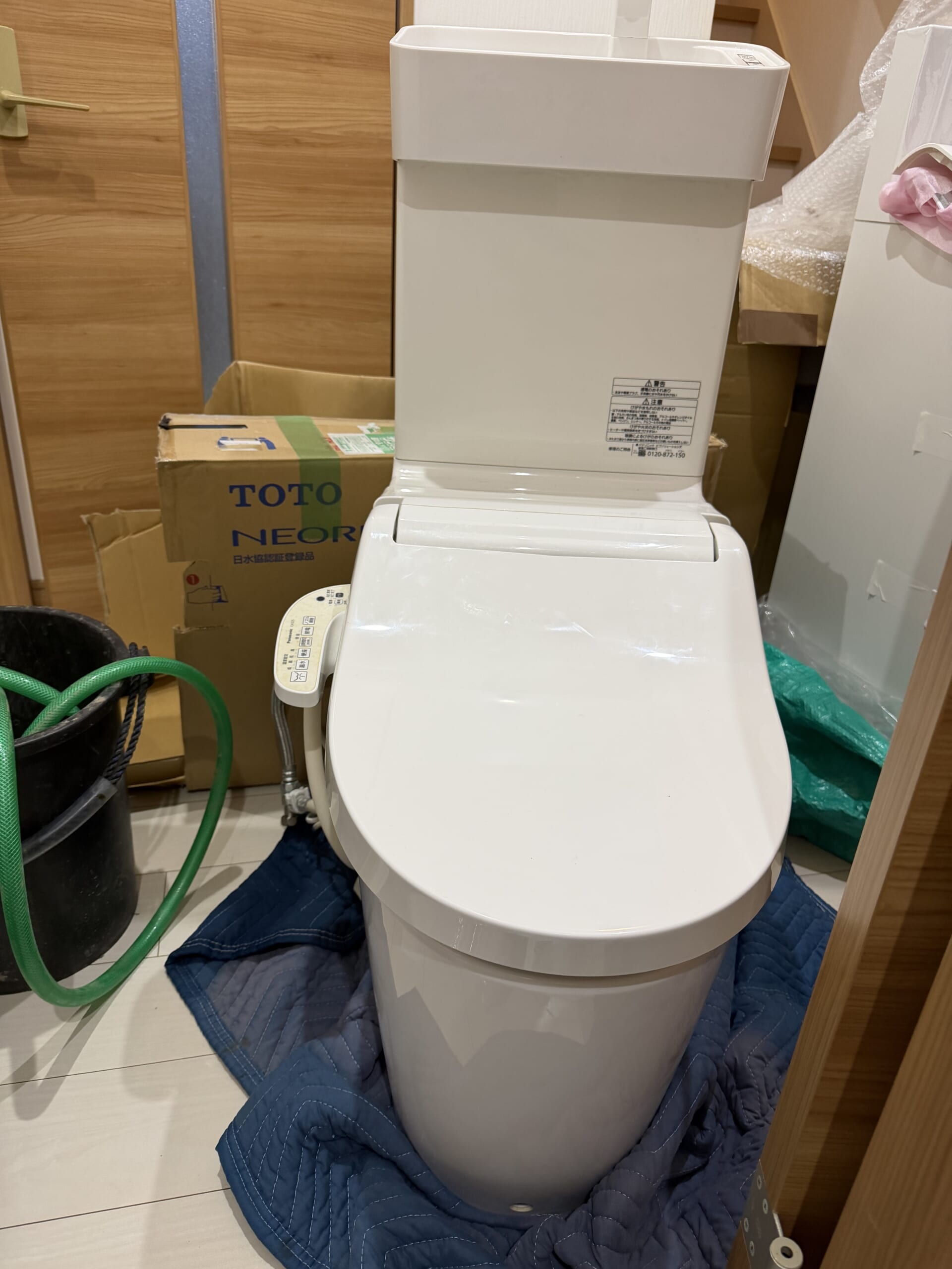 合志市のお客様支給トイレ取付・交換前